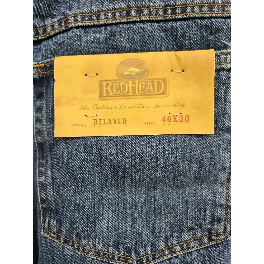 Red Head Jeans Mens 46 x30 Blue Denim Dark Wash Relaxed Fit Mexico New With Tags